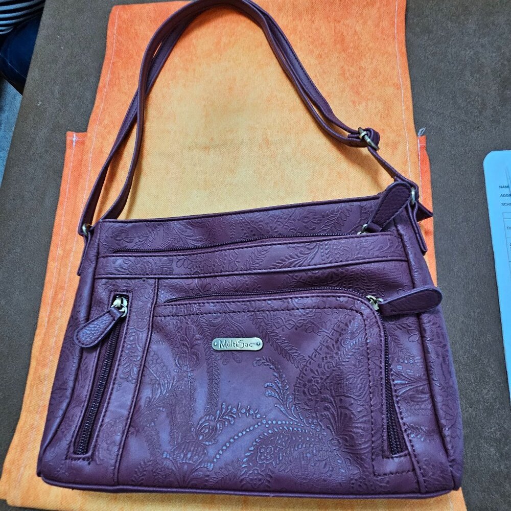 Multisac Dark Burgandy Cross Body